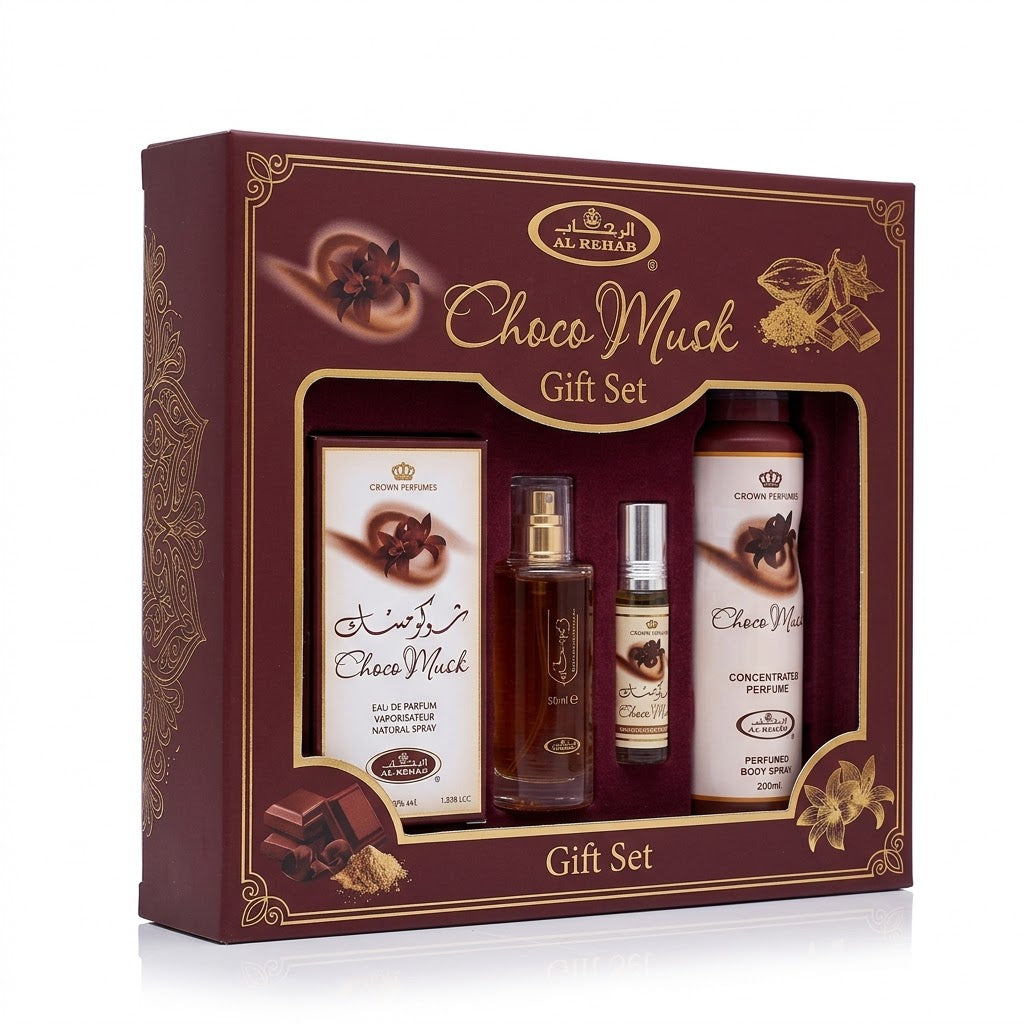 Choco Musk Gift Set (Maroon)