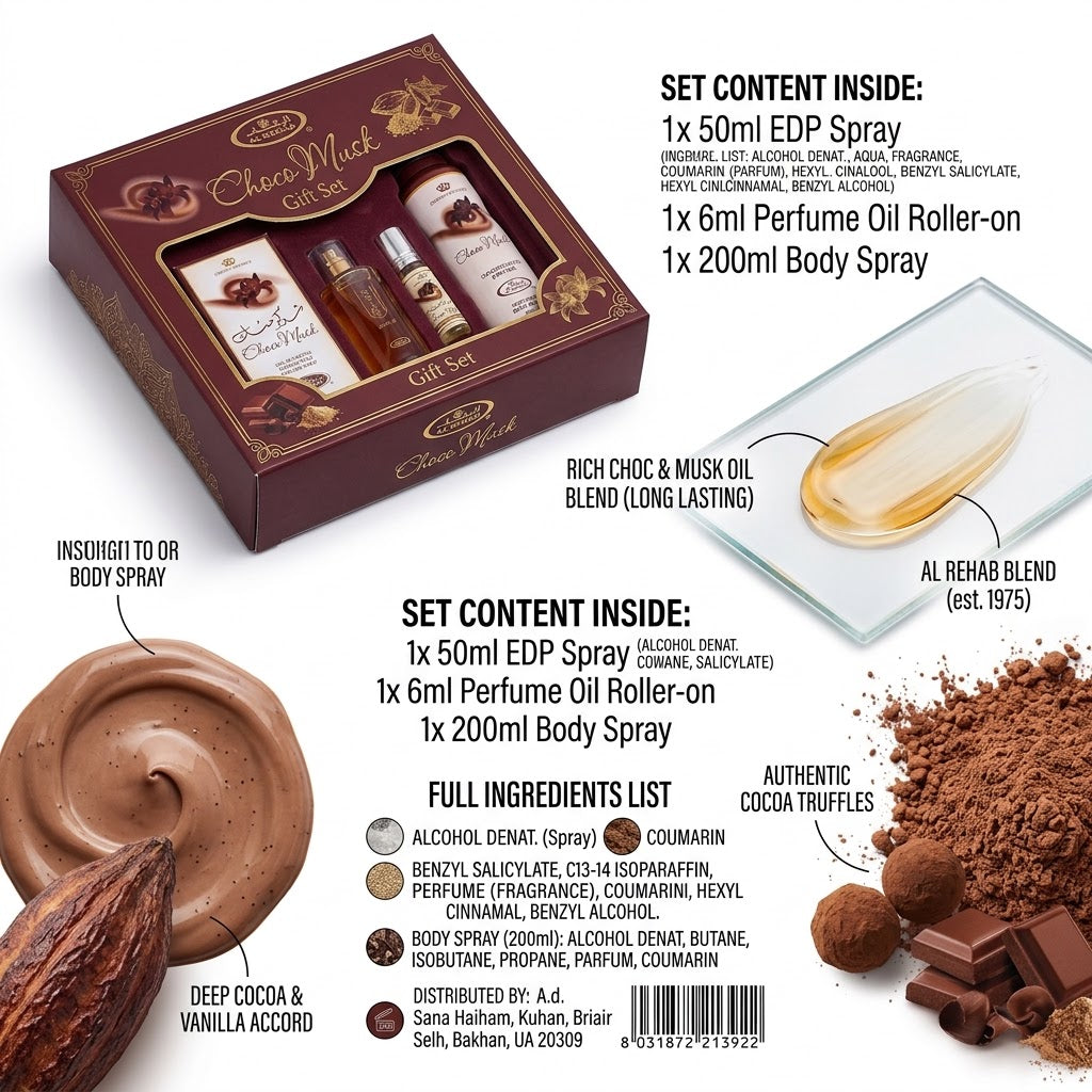 Choco Musk Gift Set (Maroon)