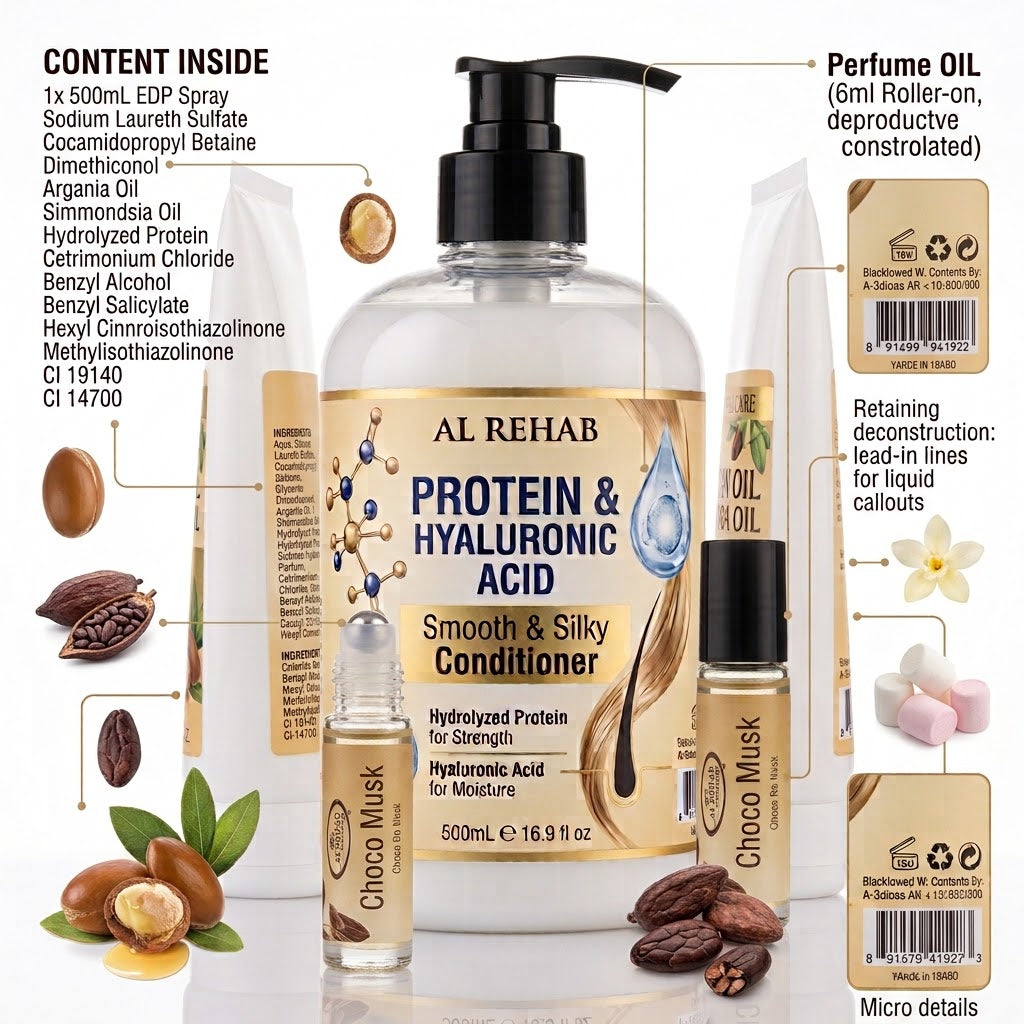 Hair Mask Protein & Hyaluronic Acid Smooth Silky 500ml