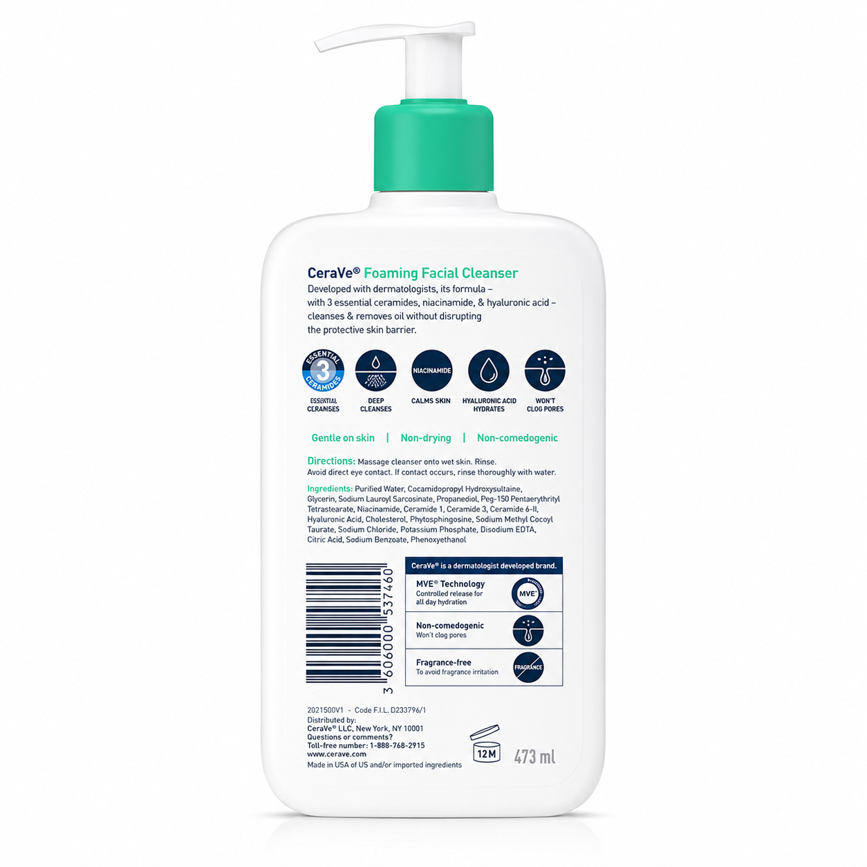 CeraVe Foaming Facial Cleanser 473ml